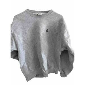 VTG Walt Disney World SZ Small Mickey Green Logo On Gray Sweatshirt